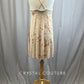 *Brand New* Marbled Cream and Tan High Slits Dress