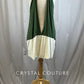 *Brand New* Olive Green and Beige Color Block Asymmetrical Dress