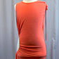 *Brand New* Tangerine Ruched Cut Out Tie Dress
