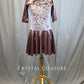 *Brand New* Mauve Crushed Velvet 3/4 Length Sleeve Skating Dress