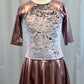 *Brand New* Mauve Crushed Velvet 3/4 Length Sleeve Skating Dress