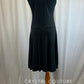 *Brand New* Black Cotton Mock Neck Loose High Slit Dress