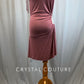 *Brand New* Mauve Ruched Cut Out Tie Dress