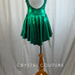 *Brand New* Metallic Emerald Mock Neck Cap Sleeve Dress