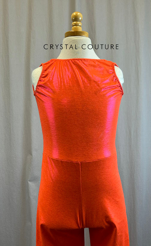 *Brand New* Bright Coral Metallic Unitard