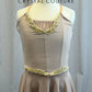 Custom Mauve Lycra and Mesh Spaghetti Strap Dress -Appliques, Accessories
