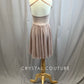 Custom Mauve Lycra and Mesh Spaghetti Strap Dress -Appliques, Accessories