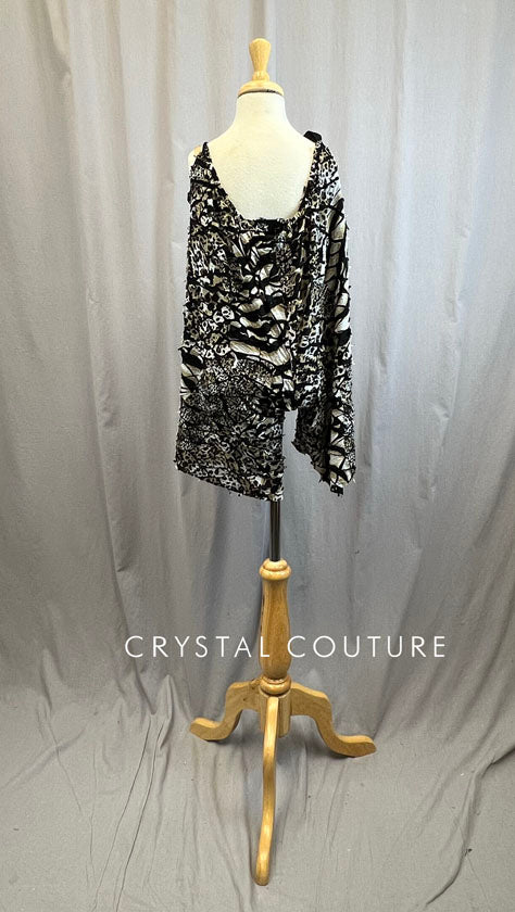 Animal Print Tie Overall Set