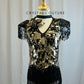 Black and Gold Sequin Flapper Dress -Headpiece