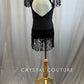 Black and Gold Sequin Flapper Dress -Headpiece
