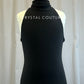 Long Mock Neck Black Dress