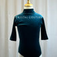 Dark Teal Velvet 3/4 Length Sleeve Leotard