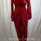 Race Car Style Zip Up Jumpsuit-Rhinestones, Hairpiece