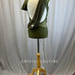 Custom Olive Green Single Short Sleeve Leotard -Rhinestones and Appliques