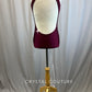 Burgundy and Nude Mesh Mock Neck Leotard -Rhinestones, Appliques