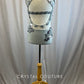 Custom Light Grey Mesh and Lycra Leotard -Rhinestones, Appliques