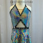 Custom Black and Silver Hologram AB Strappy Dress -Rhinestones