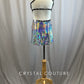 Custom Black and Silver Hologram AB Strappy Dress -Rhinestones