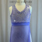 Long Lavender Mesh OVerlay Dress -Rhinestones