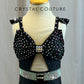 *Brand New* Black Ruffle Leotard - Rhinestones
