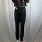 Black with Pink and Purple splatter design two piece, Black Cargo pants - Rhinestones