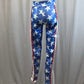 Silver, Red and Blue Two Piece with spangles - Rhinestone