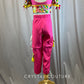 Custom Candy Hip Hop Crop Top and Cargo Pant Set -Rhinestones, Accessories