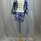 Custom Metallic Purple And Holographic Silver AB Groovy Dress -Rhinestones, Accessories