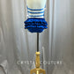 Custom Royal Blue Lycra and Mesh with Ruffle Skirt Leotard -Appliques, Rhinestones, Accessories
