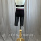 Custom Black and Plum Mesh Top and Capri Pants