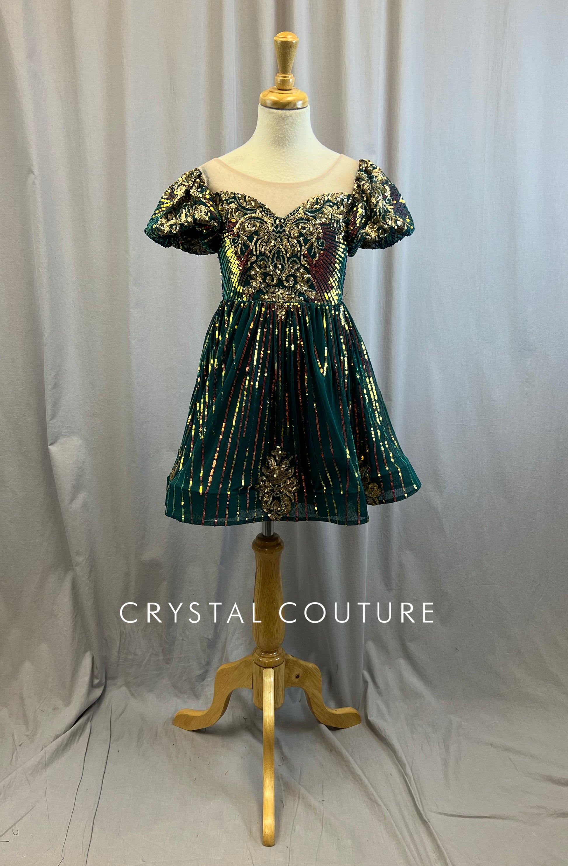 Emerald City Dress -Hairpiece – Crystal Couture