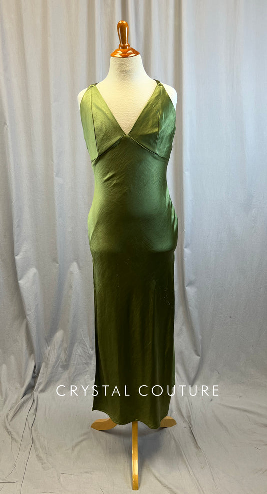 Olive Green Slip Dress
