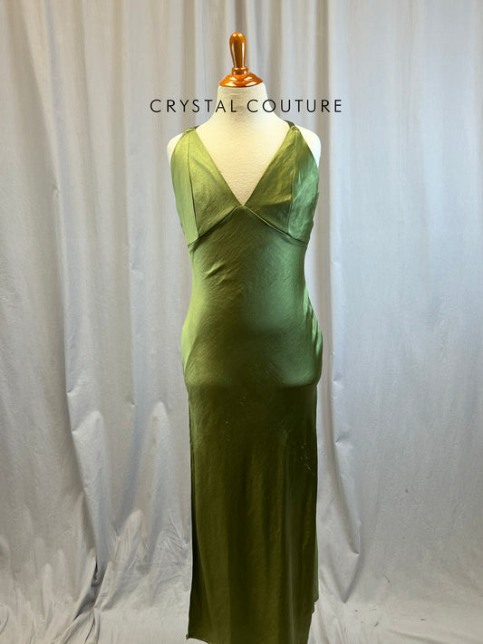 Olive Green Slip Dress