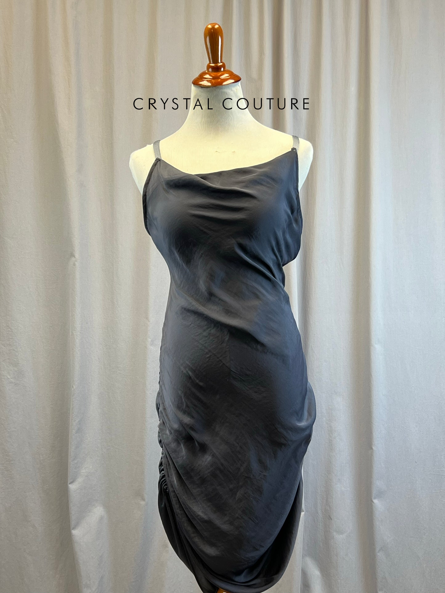 Slate Gray Slip Dress – Crystal Couture Slate Gray Slip Dress – Crystal Couture