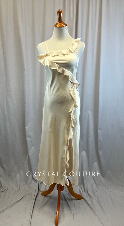 Ivory Dress with Ruffle Detailing