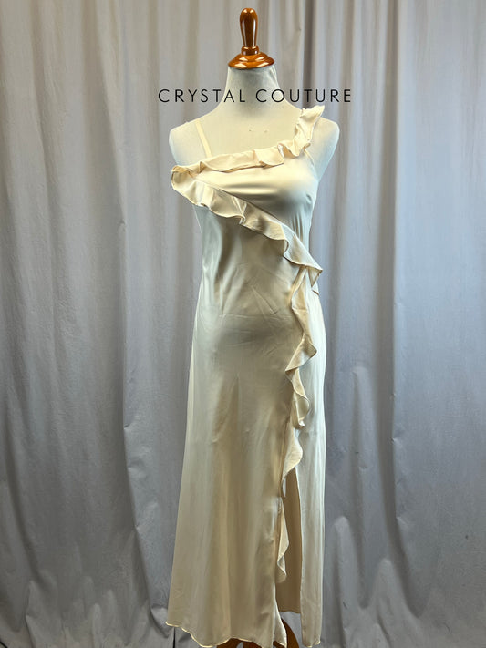 Ivory Dress with Ruffle Detailing