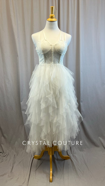 White Bustier Tulle Dress