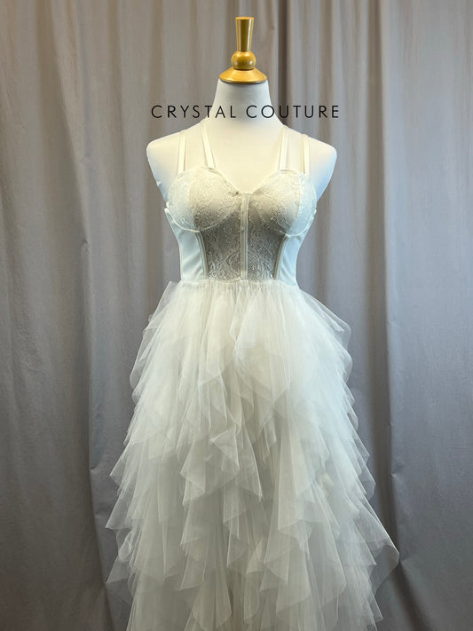 White Bustier Tulle Dress