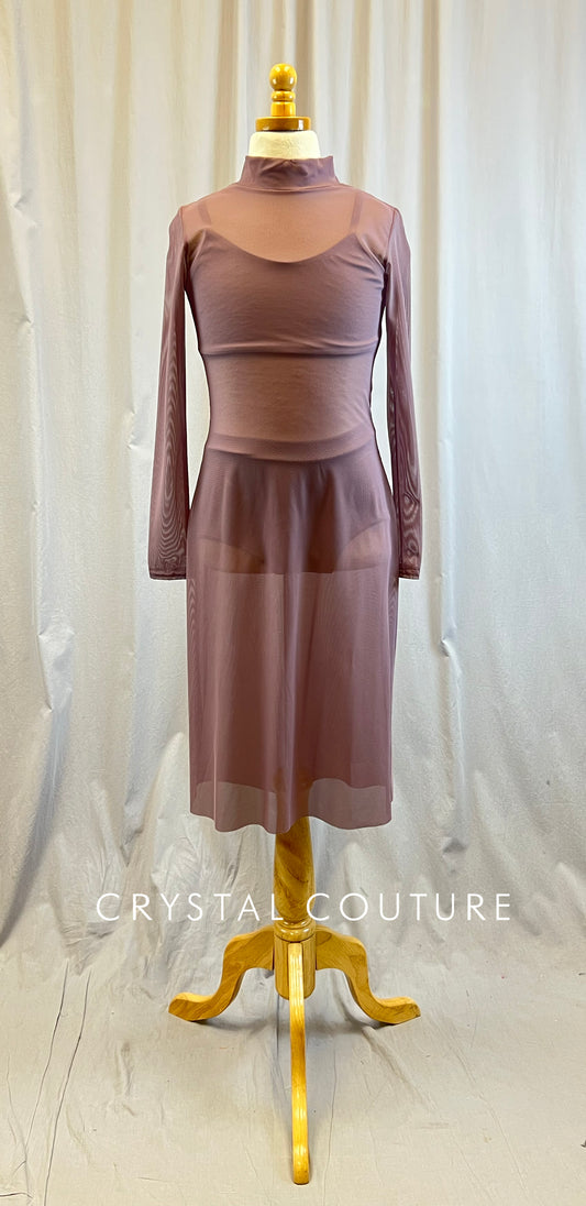 Custom Mauve Long Sleeve Dress + Top and Briefs