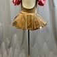 Custom Mr. Potato Head Brown Dress with Pink Puff Sleeves- Rhinestones - Accessories