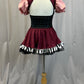 Custom Burgundy, Pink, Black and White Steampunk Dress - Rhinestones - Accessories