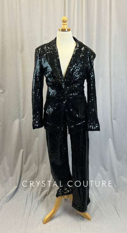 Black sequin Pant Suit - Accessories
