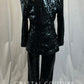 Black sequin Pant Suit - Accessories