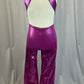 Metallic Pink Ring Flare Unitard