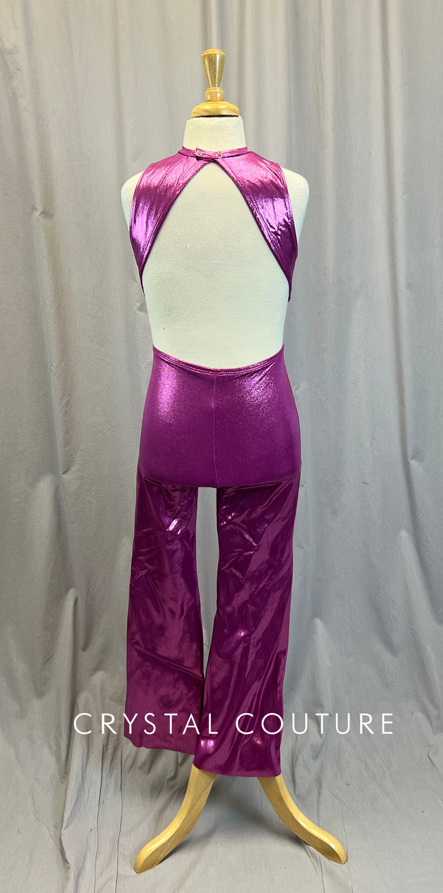 Metallic Pink Ring Flare Unitard