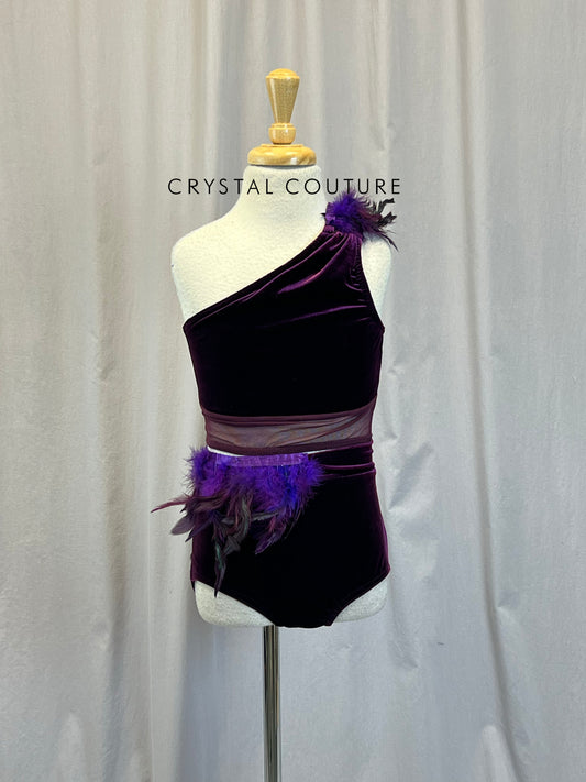 Plum Velvet Two Piece Set