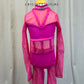 Pink Mesh Long Sleeve Leotard + Mesh Pant