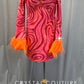 Pink and Orange Disco Dress-Built In Leotard