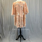 Peach Floral Mesh Dress