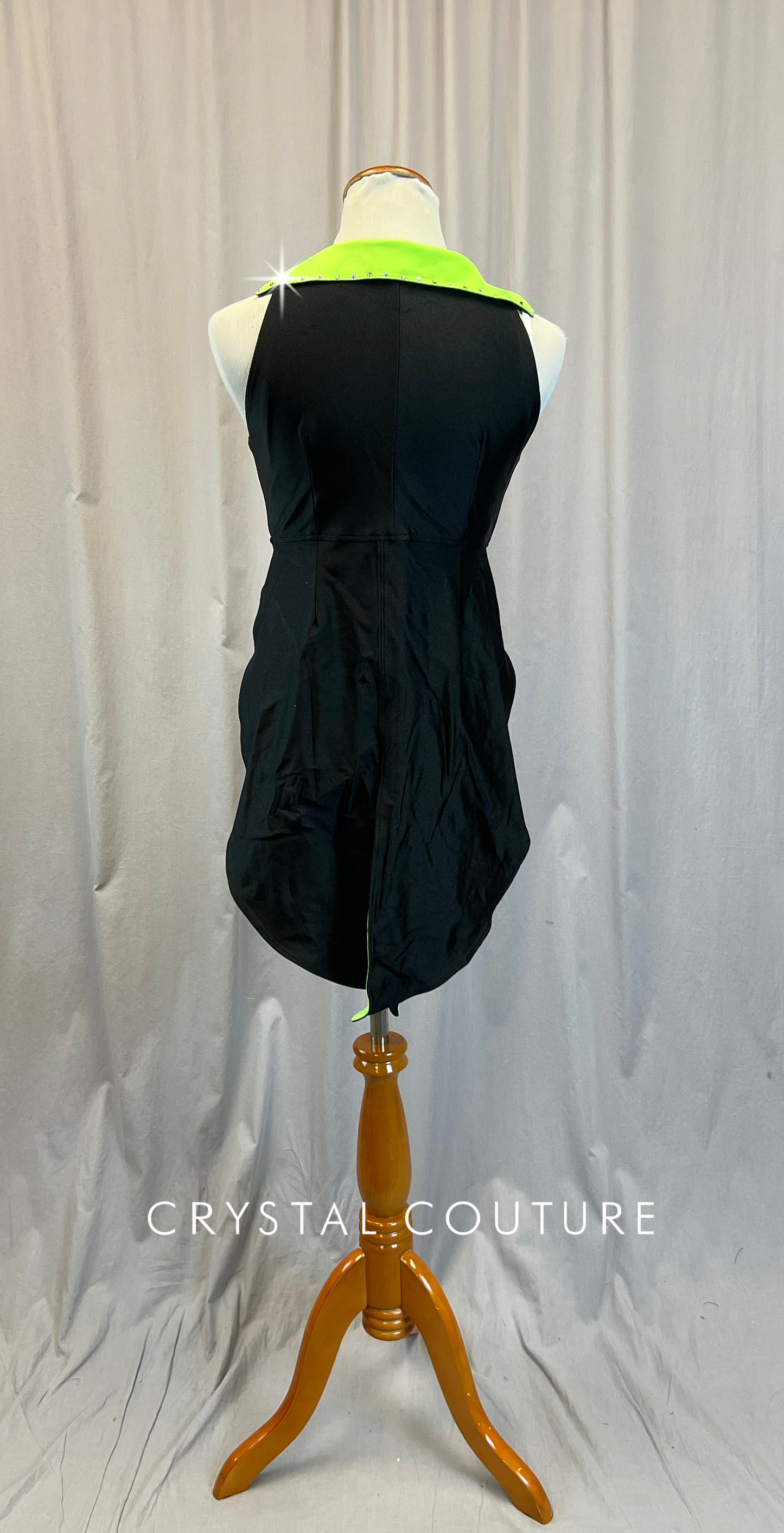 Black and Green Tuxedo Three Piece Set- Rhinestones